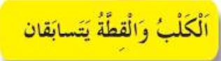 الكلب والقطة يتسابقان